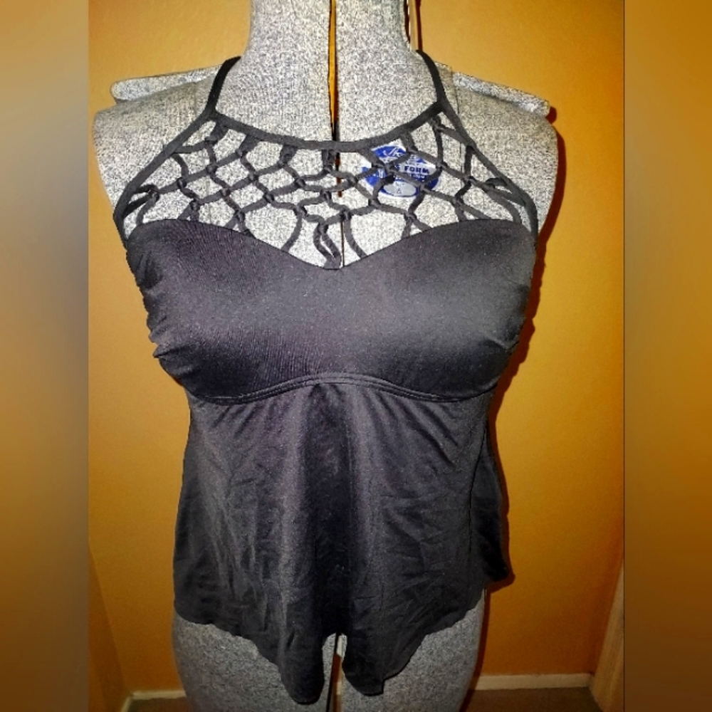 Apt 9 Black Tankini Swimsuit Top